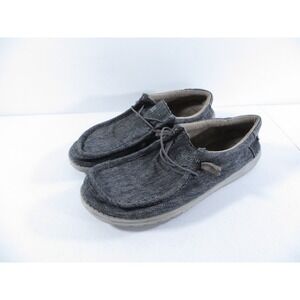 Hey Dude Wally Woven Carbone Gray Mens Loafer Slip On Shoes Size 13